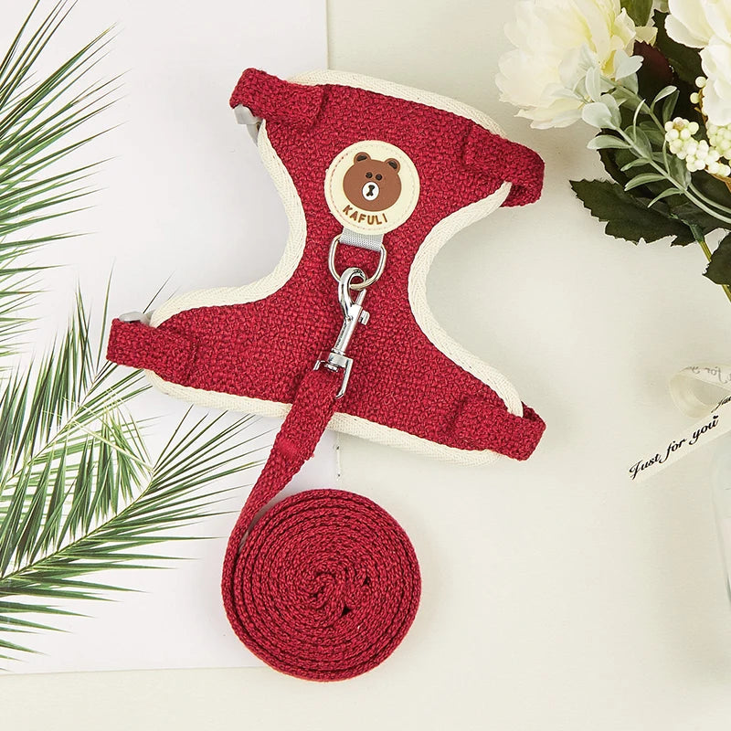Rynx | Outdoor Rabbit & Guinea Pig Harness and Leash Set - Linen Pet Vest for Small Animals