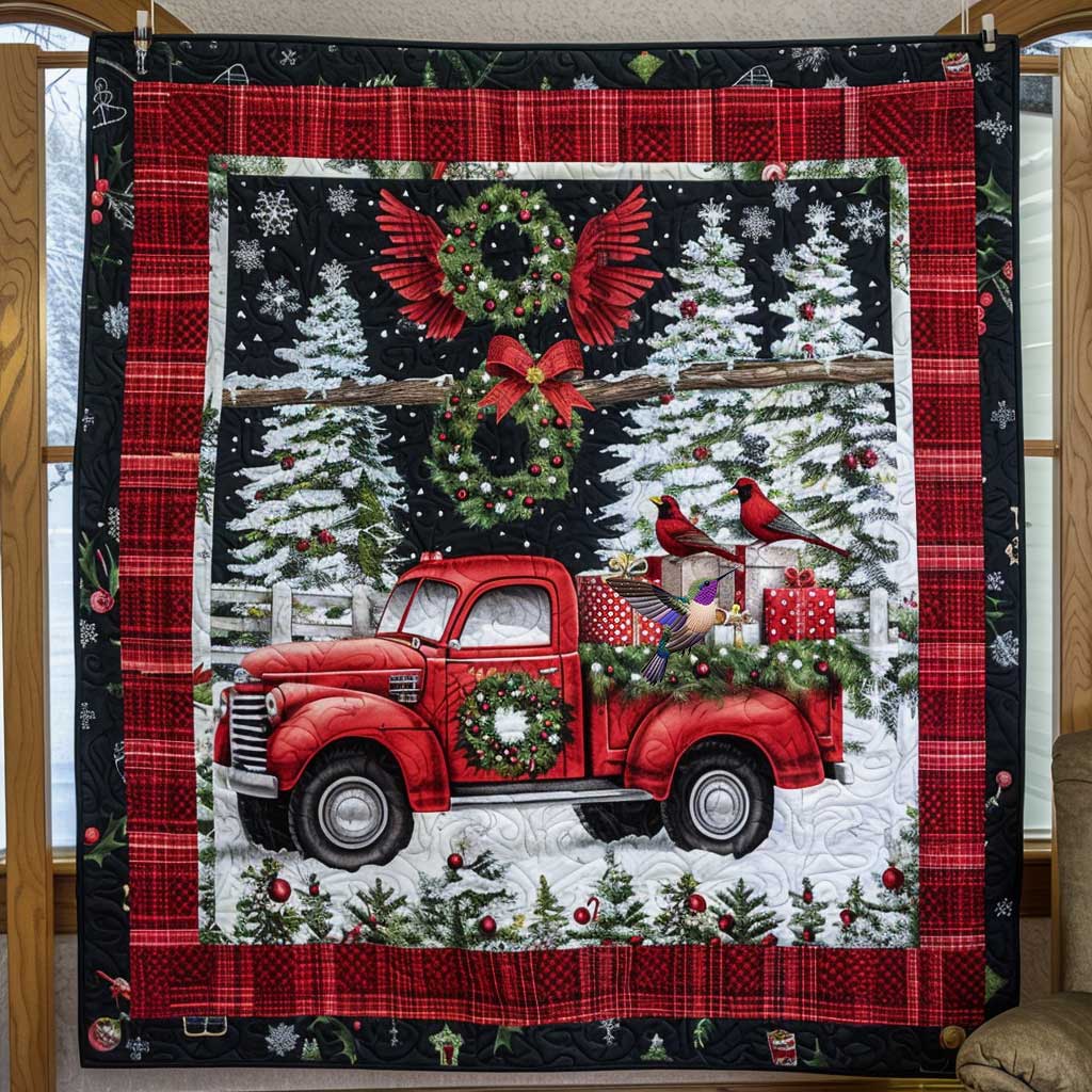 Rynx | Red Truck Tree Delivery Quilt