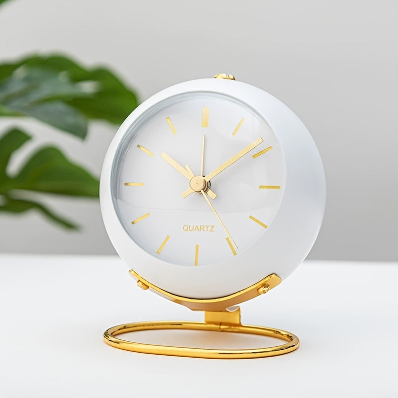 Rynx | Retro Analog Alarm - Silent Non-Ticking Metal Clock