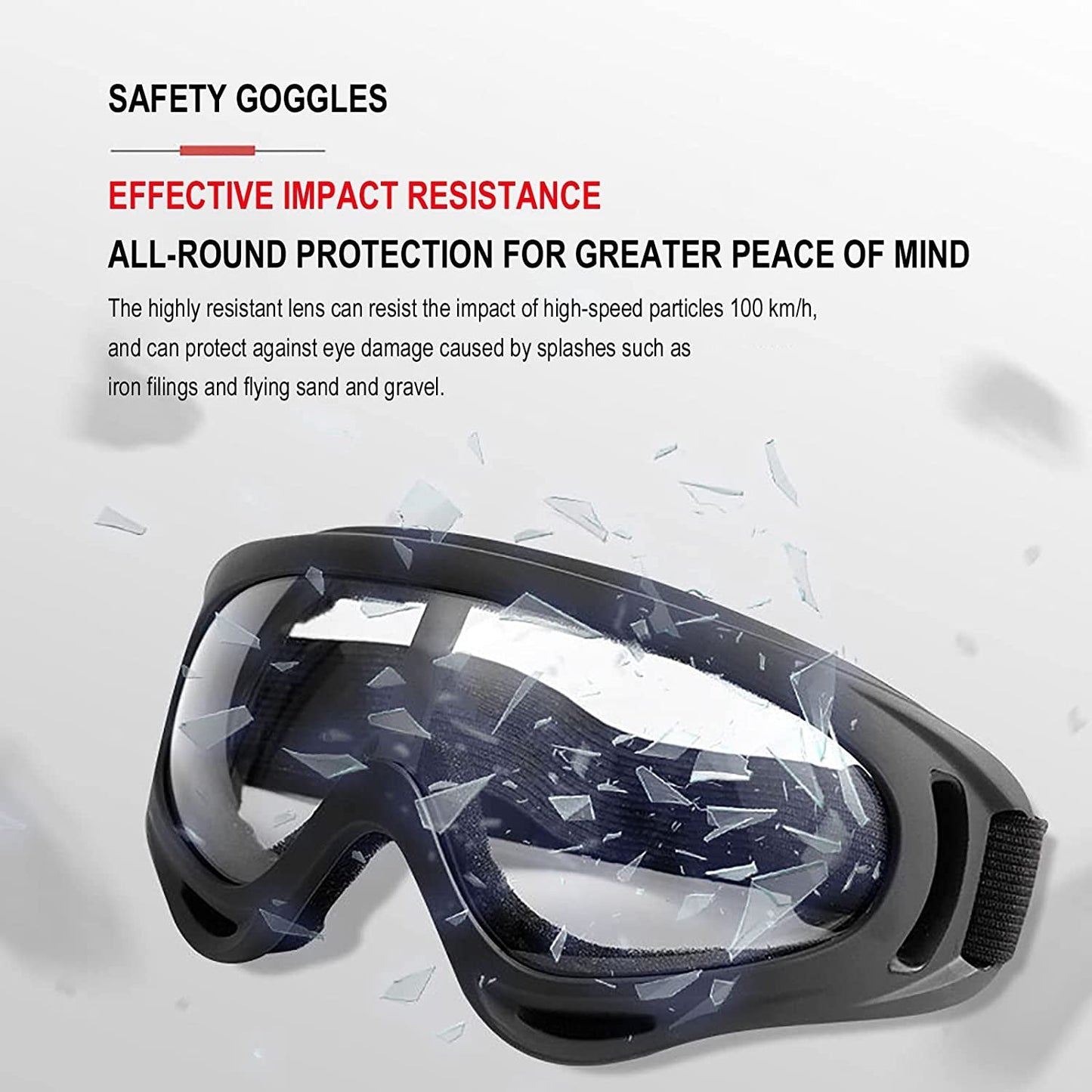 Rynx | 10 Packs Motorcycle Accessories, 5PCS Dirt Bike Ski Goggles Dustproof Windproof Safety Glasses and 5PCS Face Masks