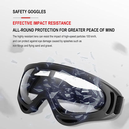 Rynx | 10 Packs Motorcycle Accessories, 5PCS Dirt Bike Ski Goggles Dustproof Windproof Safety Glasses and 5PCS Face Masks