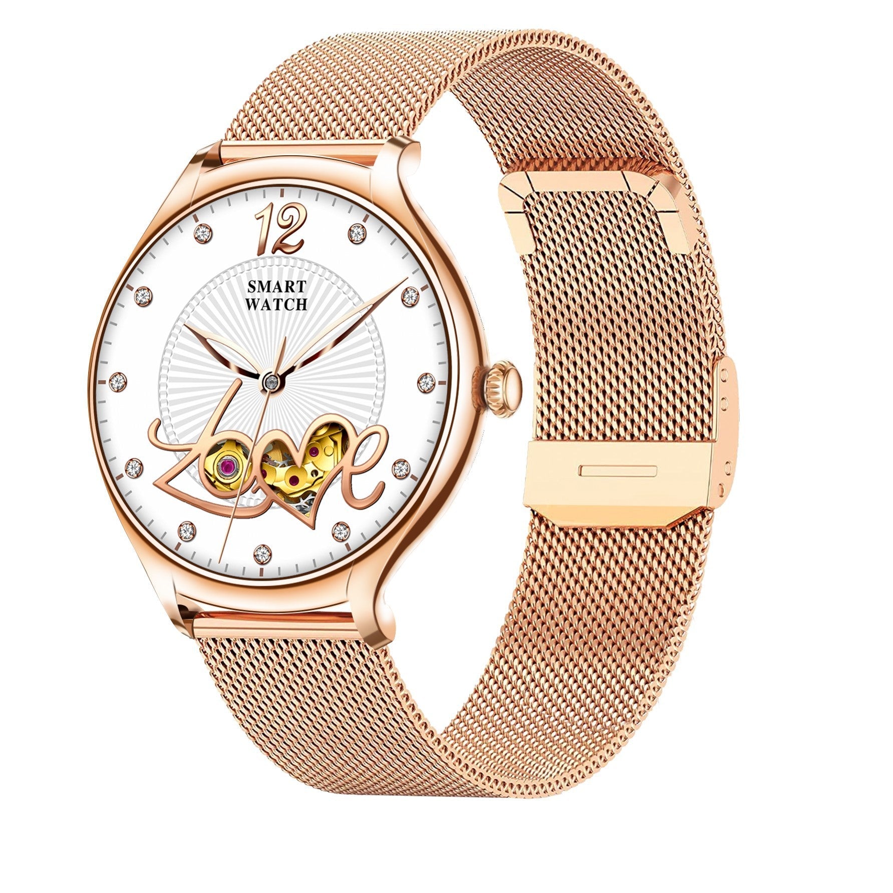 Rynx | Women's Smartwatch Large Screen Ultra-thin Bluetooth Call Gold Steel