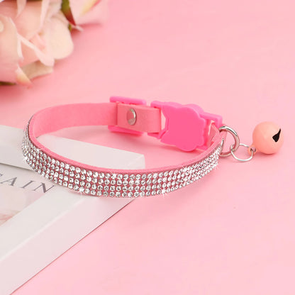 Rynx | Soft Suede Rhinestone Cat Collar