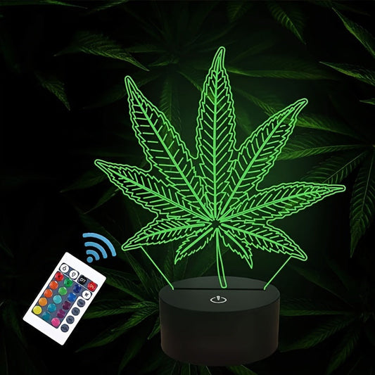 Rynx | Hemp Leaf - 3D Night Lamp Acrylic Table Lamp