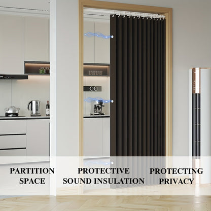 Rynx | Waterproof and Scratch-Resistant Folding Door Curtain - Versatile for Kitchen, Office, Dining Room, Living Room, Bedroom | Invisible Partition, Easy Care, Polyester and Oxford Fabric, All-Season Modern Style with Magnetic Closure