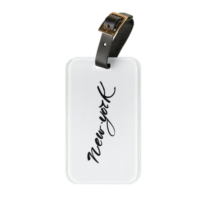 Rynx | Personalized Premium Acrylic Luggage Tags with Adjustable Leather Strap