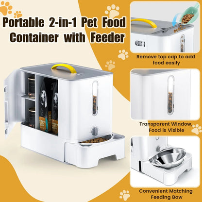 Rynx | Waterproof Pet Dog Food Storage Tank and Feeding Station