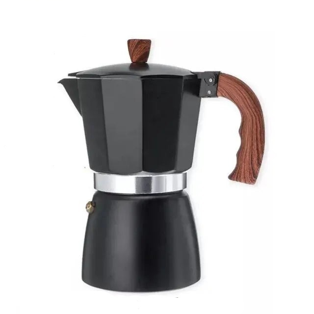 Rynx | Stovetop Moka Pot - Wooden Handle - Powerful Coffee Experience