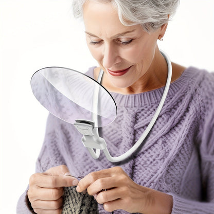 Rynx | 5X Magnifying Glass Pro – Hands-Free Adjustable Neckwear Magnifier for Seniors and Low Vision – Perfect for Reading, Sewing, Crafting, and Inspection