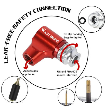 Rynx | Portable CO2 inflator Mini bicycle pump for Presta and Schrader valves