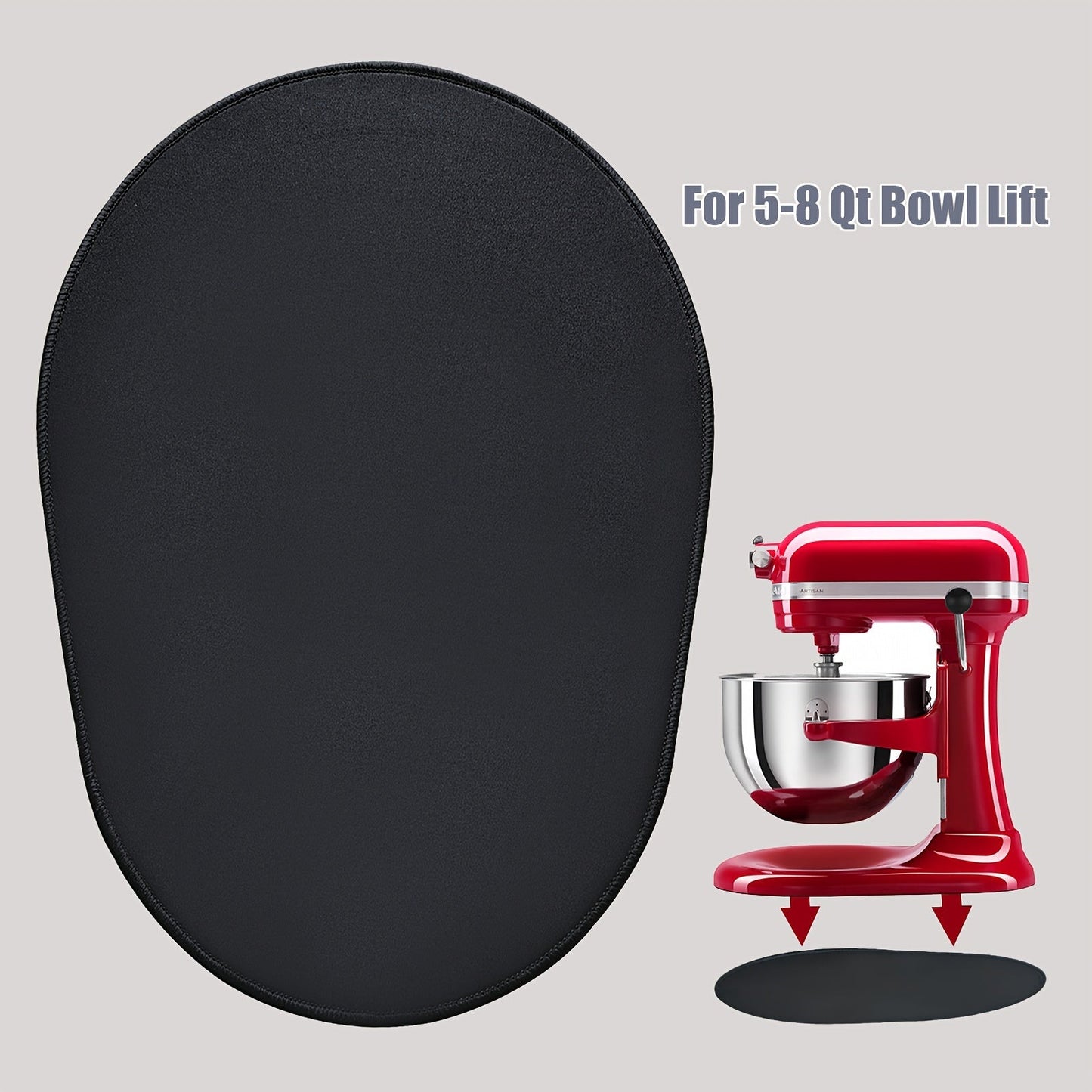 Rynx | Sliding Mat for KitchenAid Mixer – Mover Slider Pad for 5-8 Qt Bowl Lift Stand Mixer – Compatible with 4.5-5 Qt Tilt-Head Kitchen Mixers