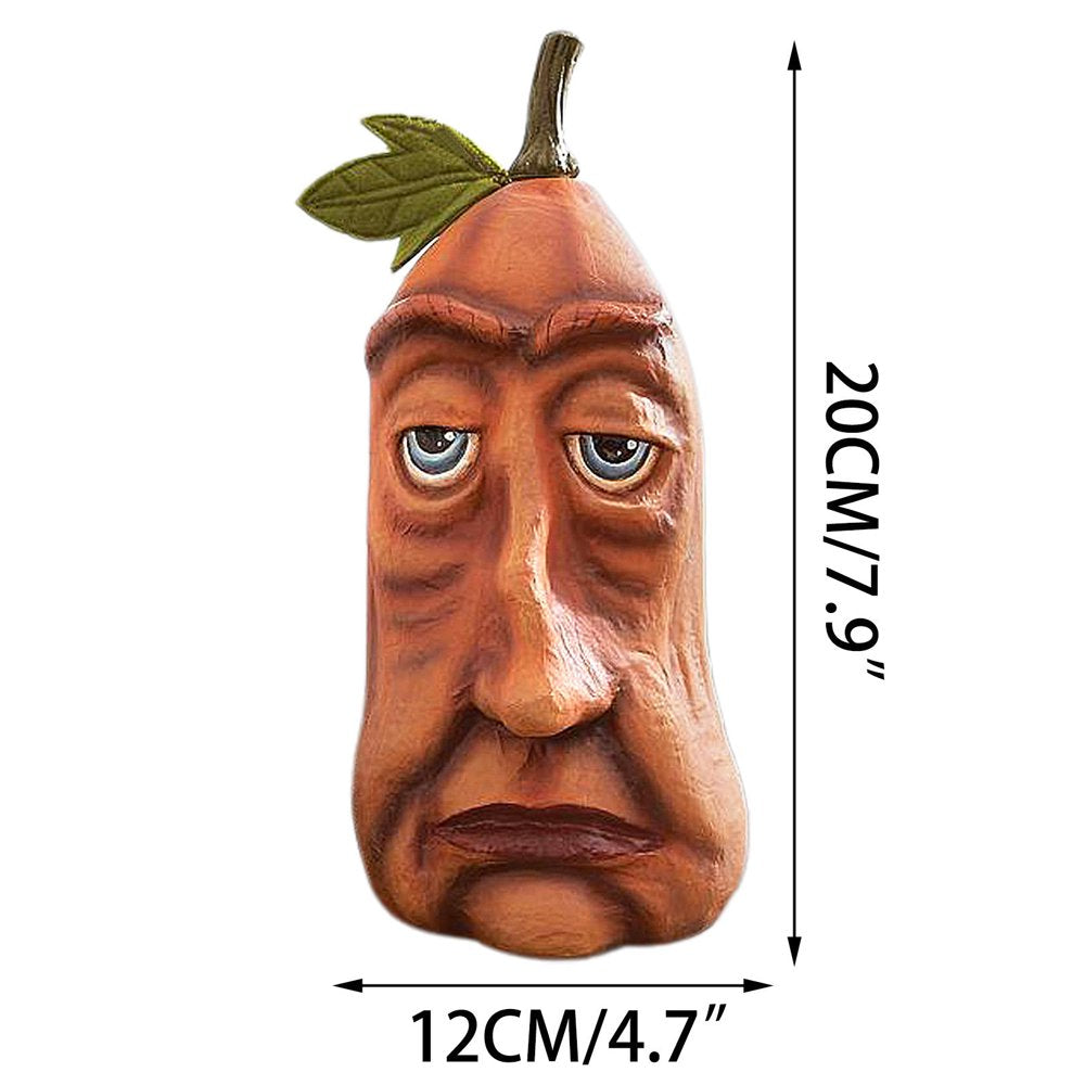 Rynx | Funny Pumpkins for Fall Decorations, Pumpkins with Faces, Halloween Pumpkin Decoration Statue for Wedding Thanksgiving Home Table Decor