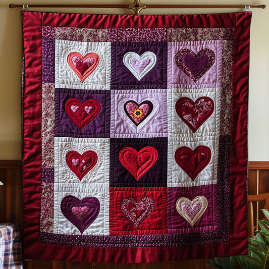 Rynx | Valentine's Purple Hearts Quilt