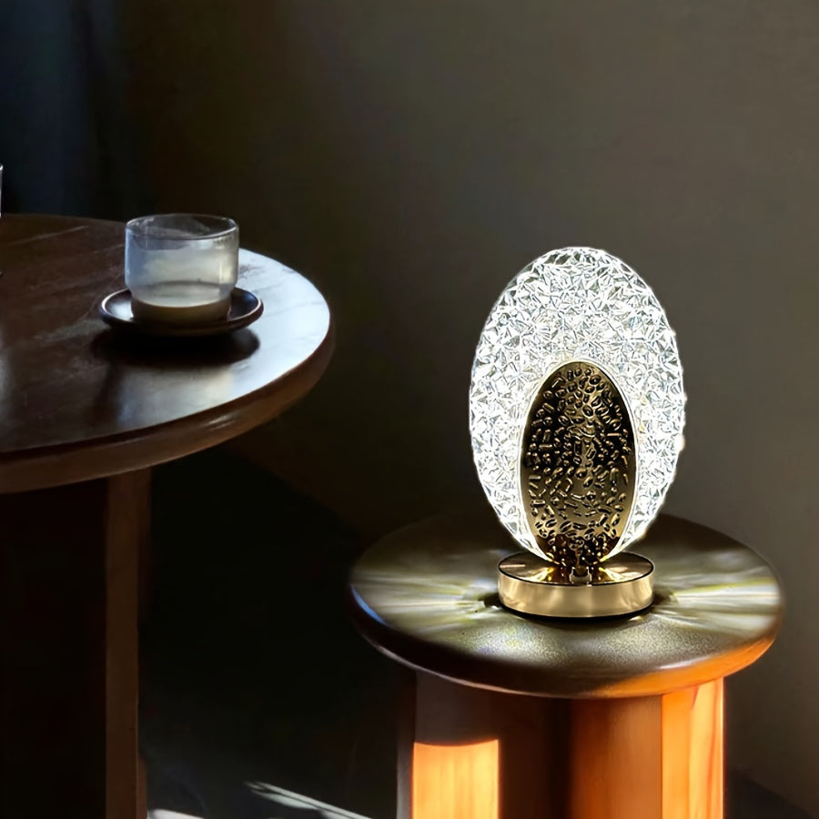 Rynx | FeatherLamp - USB Touch Table Lamp with Peacock Feather Design, Infinite Dimmable LED Light