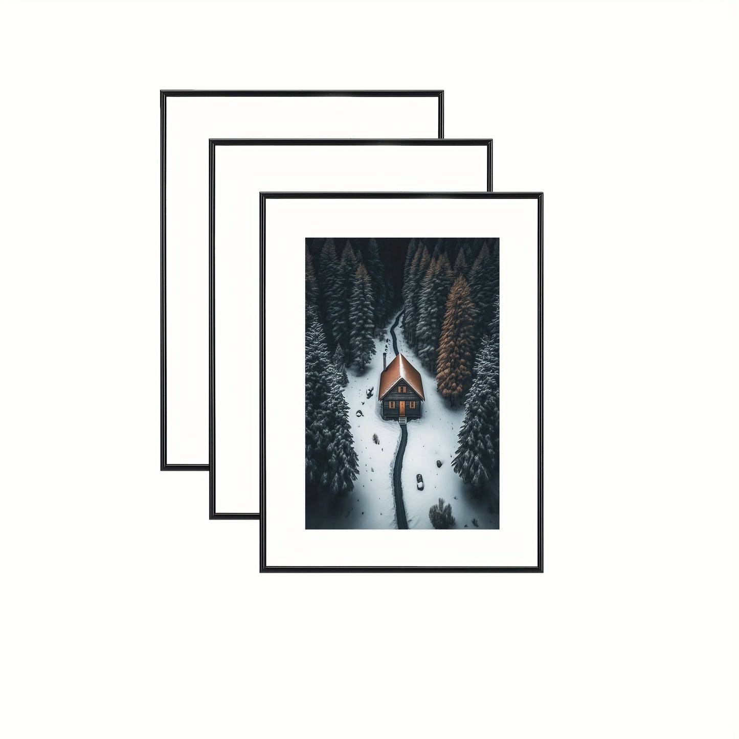Rynx | 1 Piece/3 Pieces - 30.48x45.72cm Picture Frame - Classic Picture Frame for Wall and Table Display - Black without Image