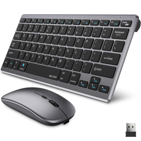 Rynx | Delton N35 Wireless Keyboard and Mouse, Bluetooth Keyboard Mouse Combo Automatic Pairing USB Dongle