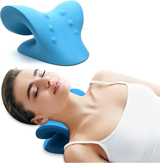Rynx | Neck and shoulder relaxer, portable cervical traction device, neck exerciser, neck support correction, chiropractor pillow for relief of temporomandibular joint pain