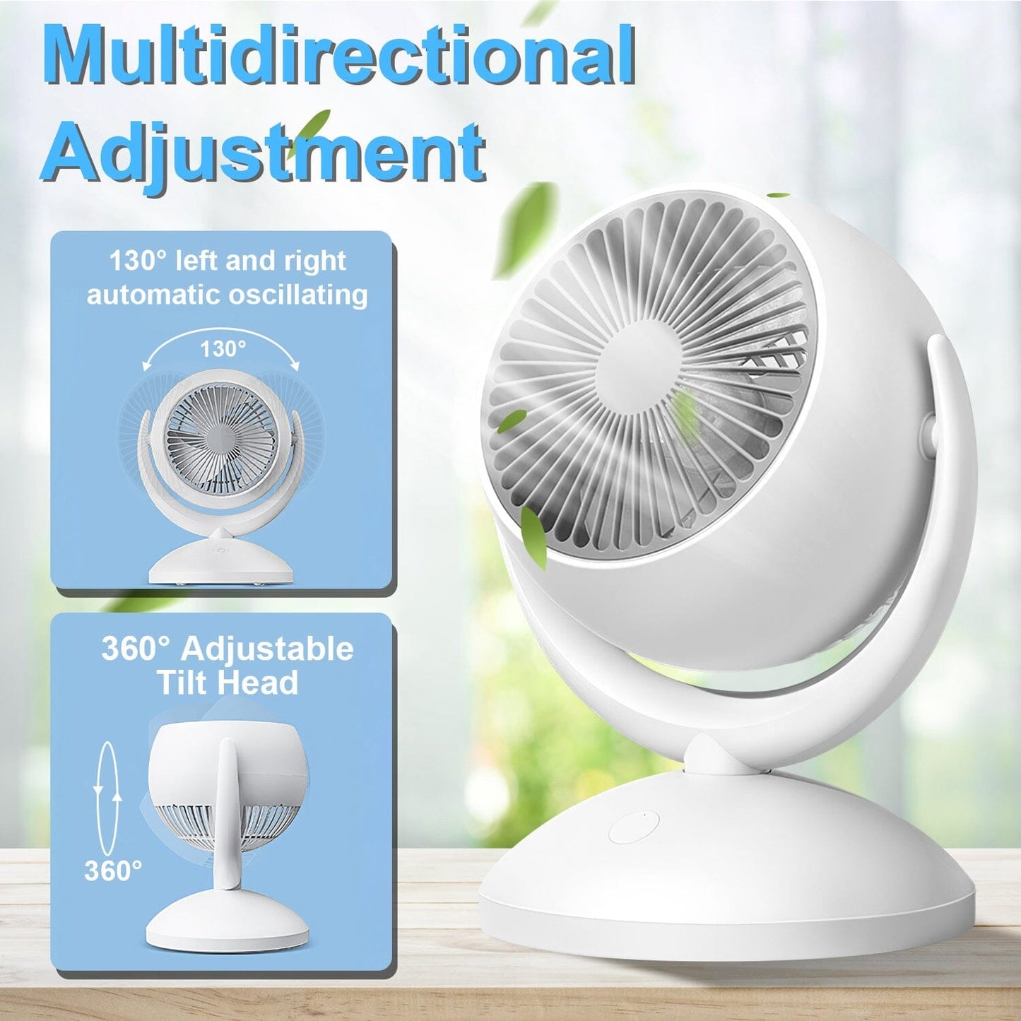 Rynx | Desktop Air Circulator Fan 4 Speed Adjustment