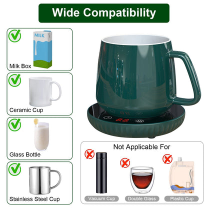 Rynx | Desk Electric Cup Warmer Automatic Overheat Protection Smart Timer Setting