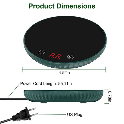 Rynx | Desk Electric Cup Warmer Automatic Overheat Protection Smart Timer Setting