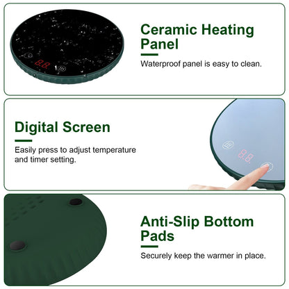 Rynx | Desk Electric Cup Warmer Automatic Overheat Protection Smart Timer Setting