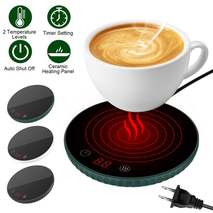 Rynx | Desk Electric Cup Warmer Automatic Overheat Protection Smart Timer Setting