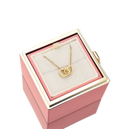RYNX | [Ideal Gift] Eternal Rose Box - With Engraved Necklace & Artificial Rose