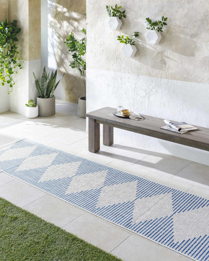 Rynx | Blue and Cream Outdoor Carpet