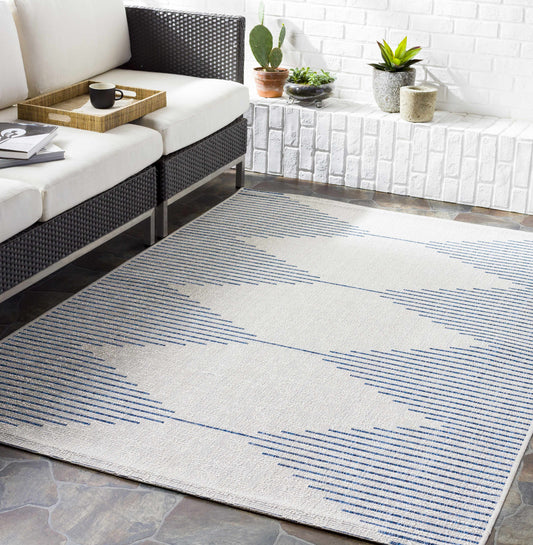 Rynx | Blue and Cream Outdoor Carpet