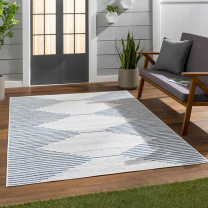 Rynx | Blue and Cream Outdoor Carpet