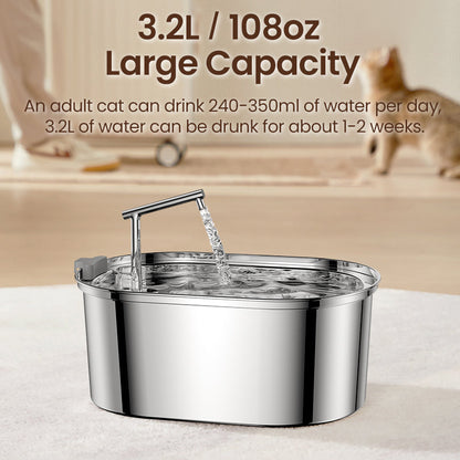 Rynx | Stainless Steel Automatic Pet Water Fountain