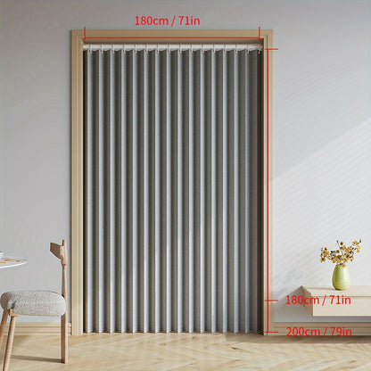 Rynx | Waterproof and Scratch-Resistant Folding Door Curtain - Versatile for Kitchen, Office, Dining Room, Living Room, Bedroom | Invisible Partition, Easy Care, Polyester and Oxford Fabric, All-Season Modern Style with Magnetic Closure