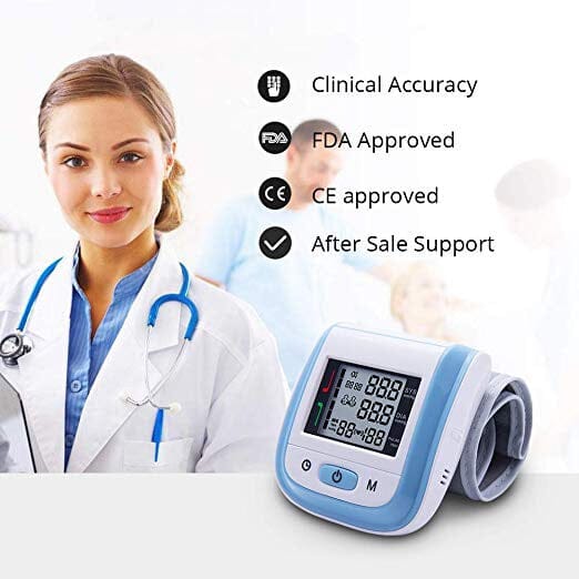 Rynx | Digital wrist blood pressure monitor heart rate pulse meter measure