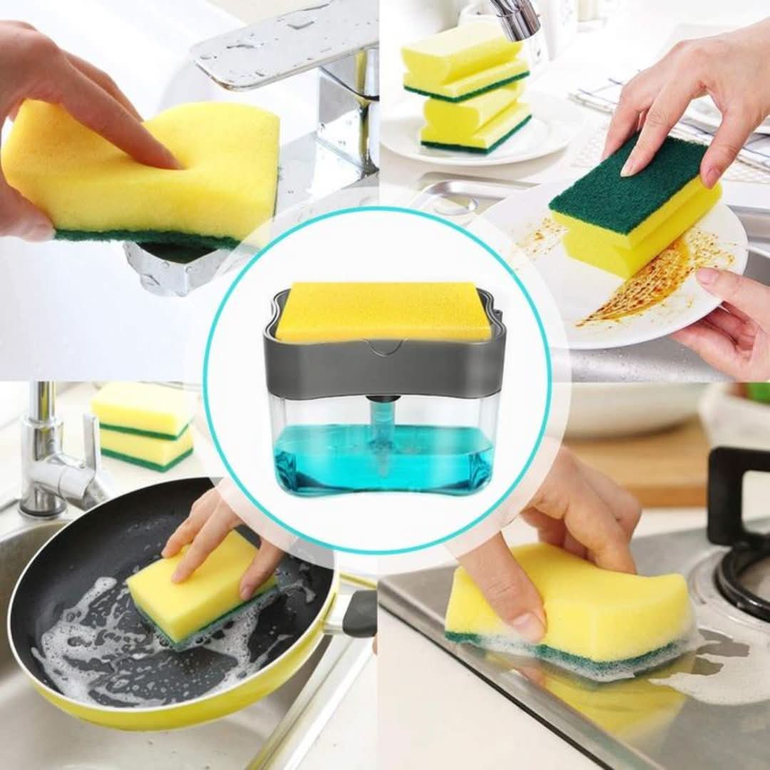 Rynx | Dispenser | Liquid Soap & Sponge Holder (With Free Sponge)