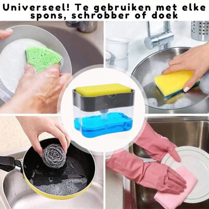 Rynx | Dispenser | Liquid Soap & Sponge Holder (With Free Sponge)