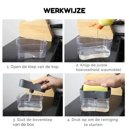 Rynx | Dispenser | Liquid Soap & Sponge Holder (With Free Sponge)