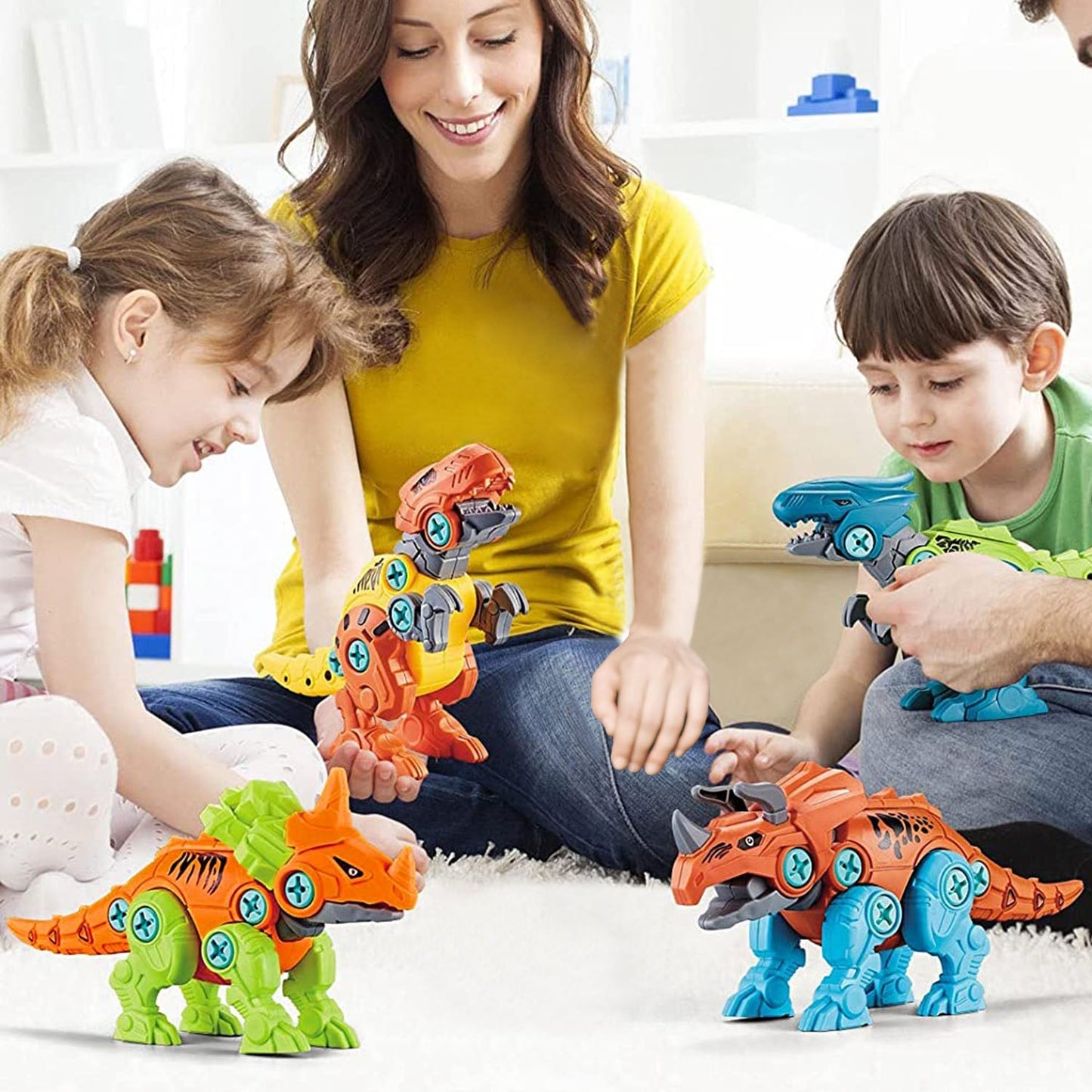 Rynx | DIY Dinosaur Construction Building Blocks Assembly Toy with Electric