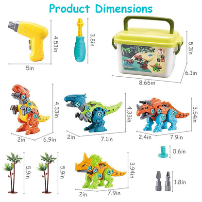Rynx | DIY Dinosaur Construction Building Blocks Assembly Toy with Electric