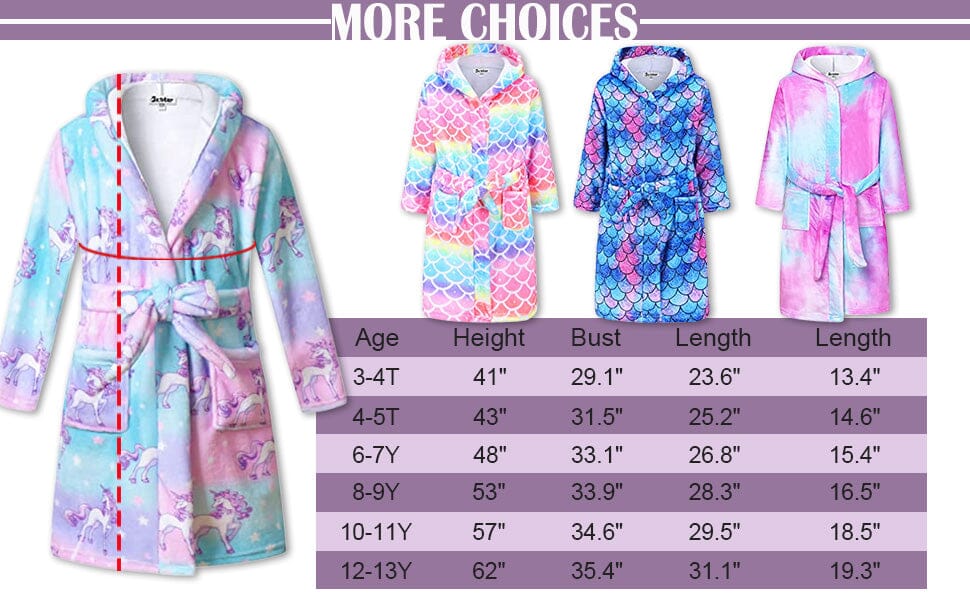 Rynx | Dog Pattern Girls' Bathrobes Children's Hooded Coats