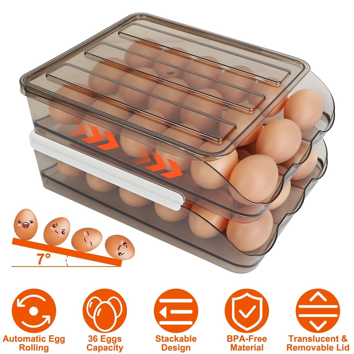 Rynx | Double layer egg storage for refrigerator