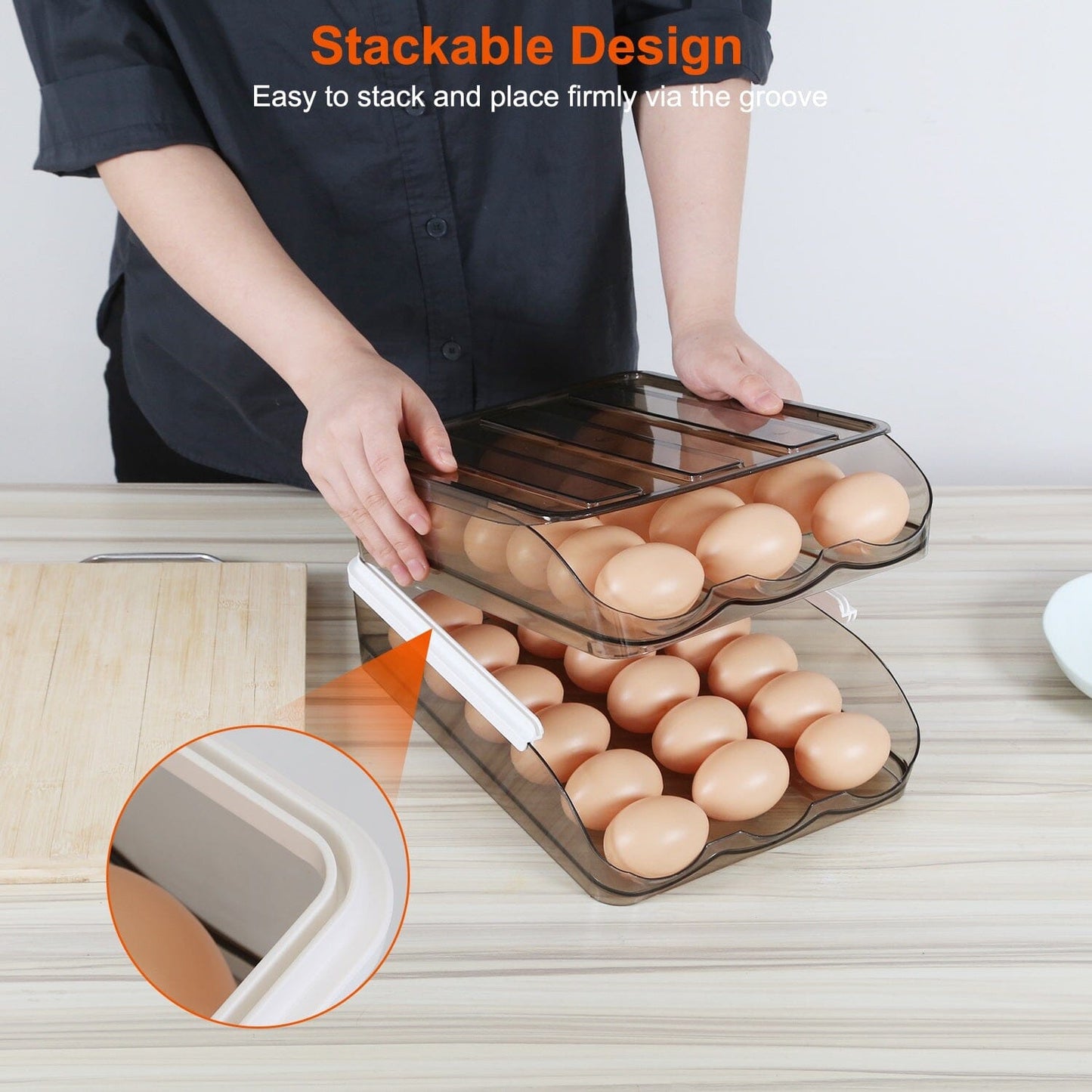 Rynx | Double layer egg storage for refrigerator