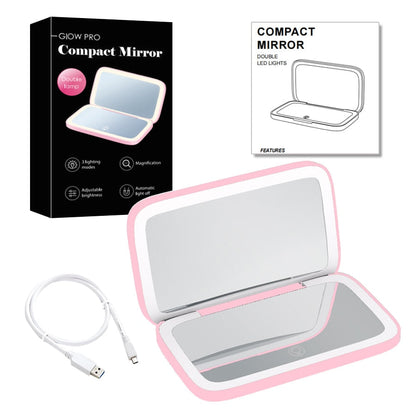 RYNX | Mini Led 10X Magnification Cosmetic Mirror With Different Light Settings, Usb Rechargeable