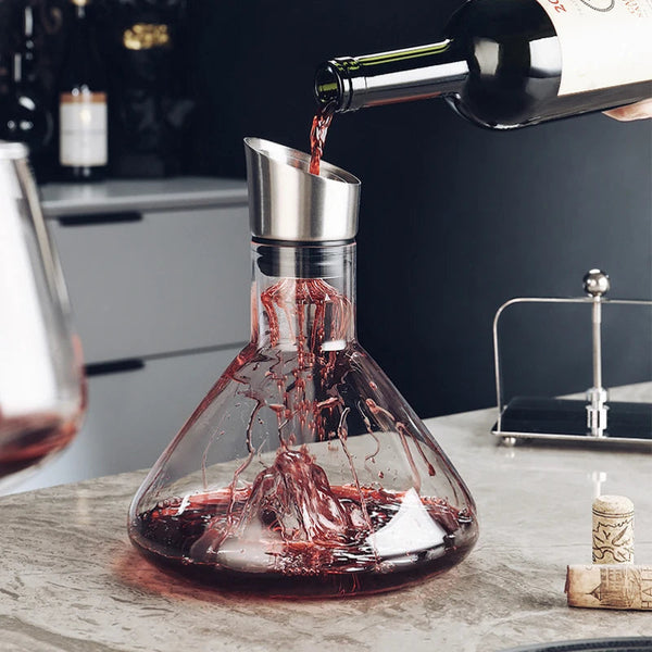 VinoFlow 1500ml Kristall Weindekanter mit Belüfter