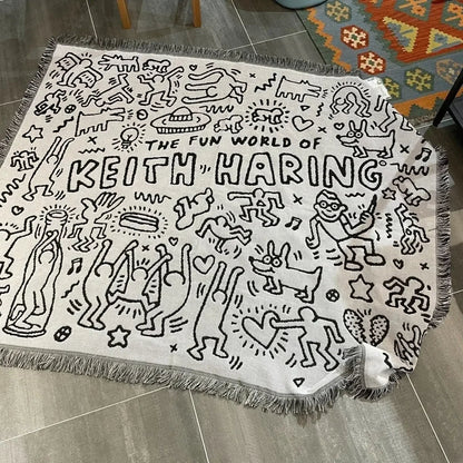 RYNX | Keith Haring Puzzle Throw Blanket