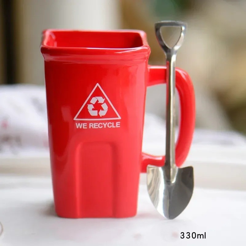 Rynx | Large Trash Can Ceramic Creative Mug