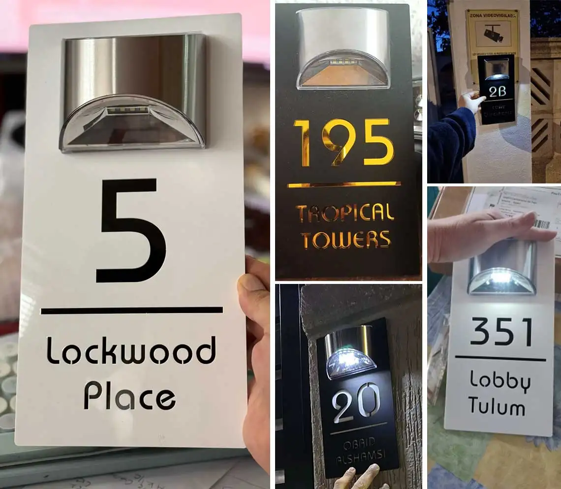 Rynx | Solar Led Light House Number Sign