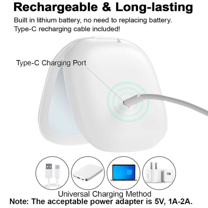 RYNX | Mini Led 10X Magnification Cosmetic Mirror With Different Light Settings, Usb Rechargeable