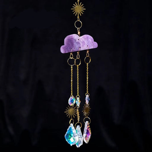 Rynx | Crystal Cloud Solar Collector Wind Chimes Christmas Pendant Hanging Chain