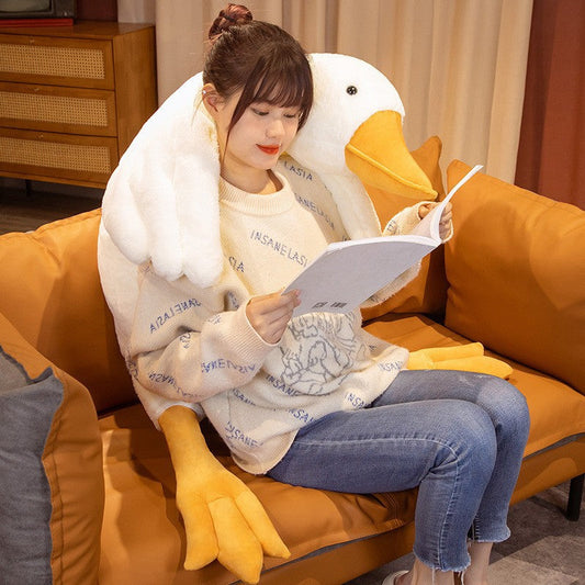 RYNX | Large White Goose Plush Pillow Sleeping Stuffed Animal