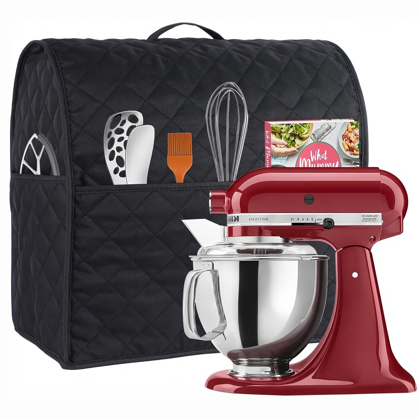 Rynx | Stand Mixer Cover for KitchenAid - Dust Proof Cover with Accessory Storage Pockets and Handles - Fits All Tilt Head and Bowl Lift Models (4.5-5 Quart)